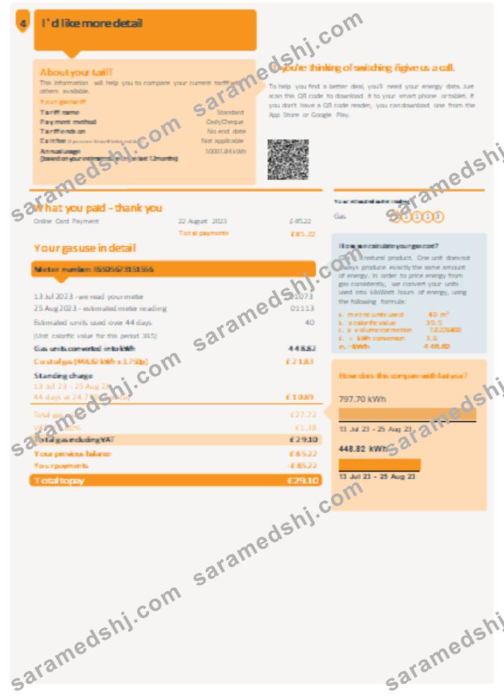British gas utility business bill,  pSCR, page 2